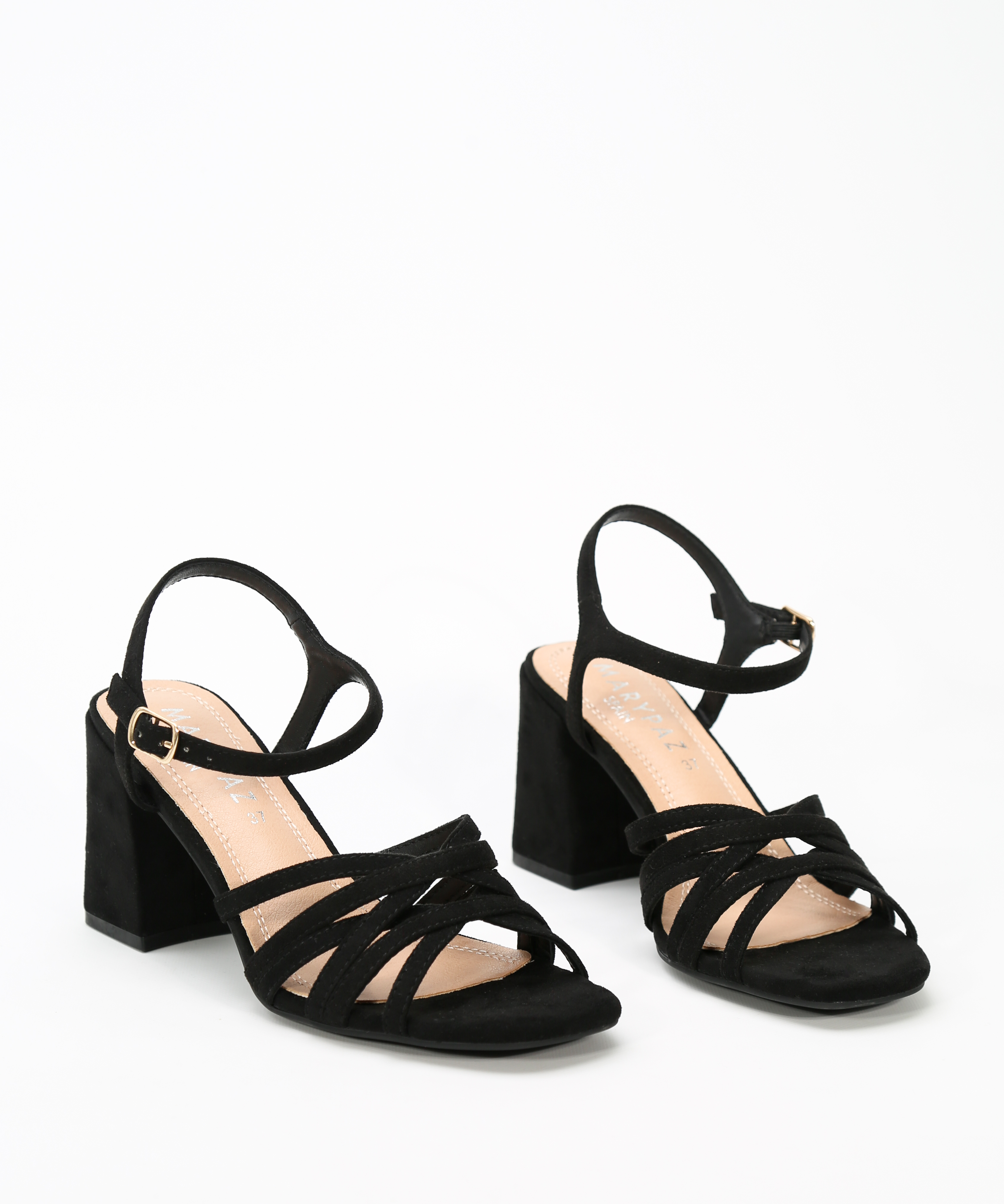 Sandalias tacón tiras enrejadas image number null
